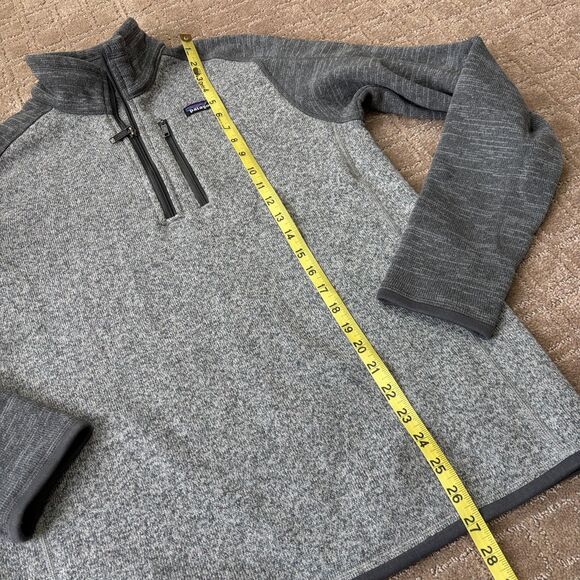Patagonia Better Sweater Quarter-Zip Fleece Pullover Mens Size Medium Gray Hike - Picture 6 of 7